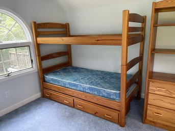 This End Up Furniture Co. Woods End Bunk Beds With Bunk Drawer Unit And One Mattress