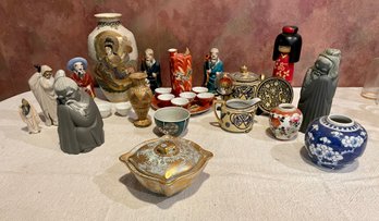 Lot Of Assorted Asian Table Items Including Lladro