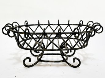 A Wrought Iron Plant Stand - Indoor Or Outdoor