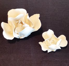 Romantic Roses By I. Godinger & Co.- Vintage 60's Ivory Porcelain