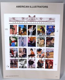 US STAMPS 1ST DAY OF ISSUE SHEET AMERICAN ILLUSTRATORS FEB 1, 2001