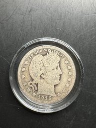 1915 Barber Silver Quarter