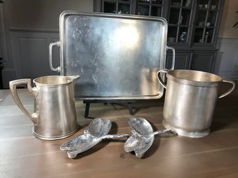 Wonderful Lot Of 5 RESTORATION HARDWARE - MATCH & MARIPOSA Metal Ware Lot - All TOP QUALITY Expensive Pieces !