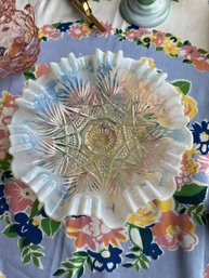 Fenton Moonstone Centerpiece Bowl