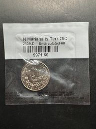 2009-D Uncirculated Mariana Is Terr Quarter In Littleton Package