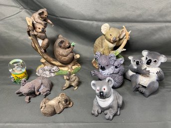 Koala's Lot 1 - Lenox Wildlife Of The Seven Continents Koala Figurines Ceramic Porcelain Stone Vintage 2' - 7'