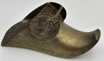 Antique Solid Brass Spanish Conquistador Stirrup With Horse Medallion