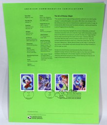 US STAMPS 1ST DAY OF ISSUE SHEET THE ART OF DISNEY MAGIC AUG 16, 2007