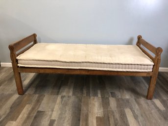 Wooden Hall Bench With Seat Cushion