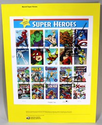 US STAMPS 1ST DAY OF ISSUE SHEET MARVEL CAMICS SUPER HEROES JULY 26, 2007