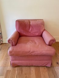 Skirted Red Club Chair