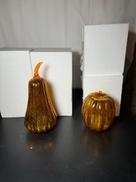 MERCURY GLASS PUMPKINS