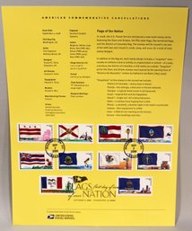 US STAMPS 1ST DAY OF ISSUE SHEET FLAGS OF OUR NATION, SPT 2, 2008