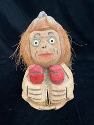 Hawaiian Luau Party Coconut Maraca Monkey Figurine/bank