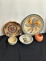 A Lot Of FIVE  Decorative Ceramic Serving Pieces