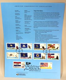 US STAMPS 1ST DAY OF ISSUE SHEET FLAGS OF OUR NATION AUG 6. 2009