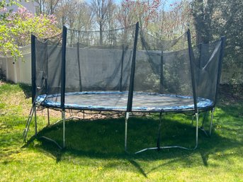 Full Size Trampoline With Safety Netting And Ladder