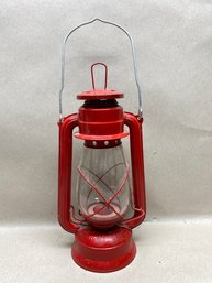 Vintage Red American Camper Kerosene Lantern.