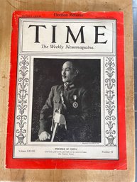 1936 Copy Of TIME - The Weekly Newsmagazine