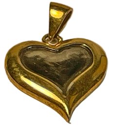 Gold Over Sterling Silver Heart Shaped Pendant