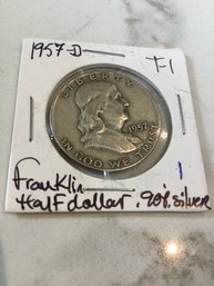 1957 D Franklin Half Dollar .90 Silver 184