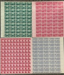 One, Two And Five Cent Stamp Sheets (4)