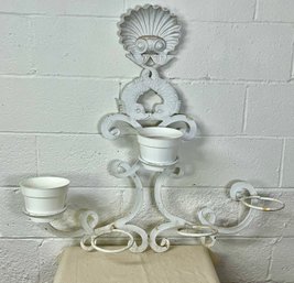 Vintage Shabby Chic Iron Hanging Plant Stand - 34'H Room For 5 Plants