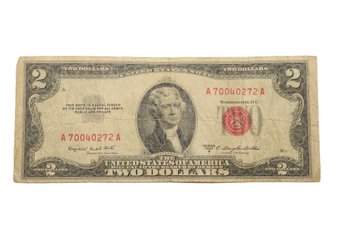 Series 1953B Two Dollar Bill With Red Seal