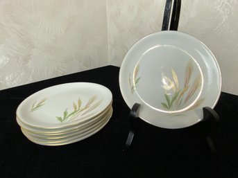 Treasure Chest Bavarian China Wheat Pattern Plate Set