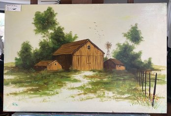 Oil On Canvas Signed W. Cox