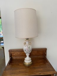 Vintage Porcelain Table Lamp And Shade