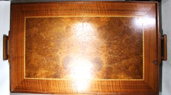 Artisan Hand Crafted Large Wood Serving Tray 28' Wide