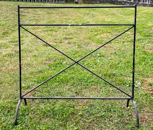 A Beautiful Vintage Modern Wrought Iron Fireplace Screen