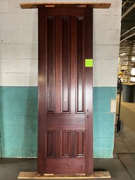 A 7'3' - 6 Panel - Mortise And Tenon - Black Walnut Door - #9