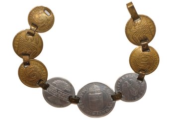 Mix German Dates And Hungarian Coin Bracelet