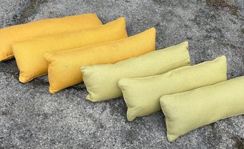 Linen Covered Bolster Pillows