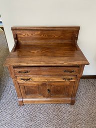 Vintage Wooden Washstand Cabinet