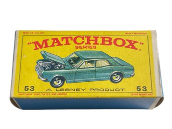 Vtg Matchbox #53 Ford Zodiac MK IV In Original Box