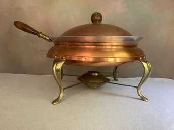 Vintage Large Copper Chafing Dish #17