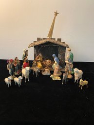 Vintage Nativity Set With Star