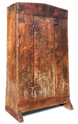 Middle Qing Dynasty Hewn Wood Cabinet