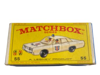 Vtg Matchbox #55 Police Car In Original Box