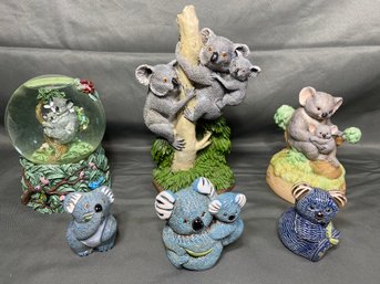 Koala's Lot 4 - Setsuko Broderick San Francisco Music Box Co, Snowglobe, Signed Handmade In Uruguay 3' To 8'