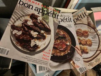 Box Of Full Of  Bon Appetite Cooking Magazines