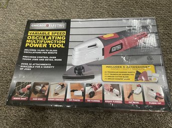 Chicago Electric Variable Speed Oscillating Multifunction Power Tool- New In Box