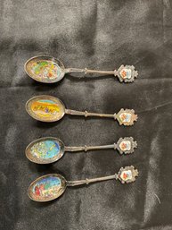 Antiko Vintage Enamel Nativity Souvenir Spoon