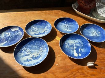 Set Of 6 B & G Copenhagen Porcelain Plates