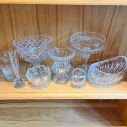 A Group Of Crystal And Glass- Some Signed