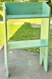 Primitive Vintage Country Green Painted Shelf