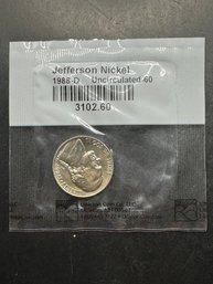 1988-D Uncirculated Jefferson Nickel In Littleton Package